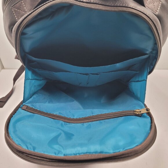 Solo New York Reade Men's Black Leather Backpack - Picture 7 of 11